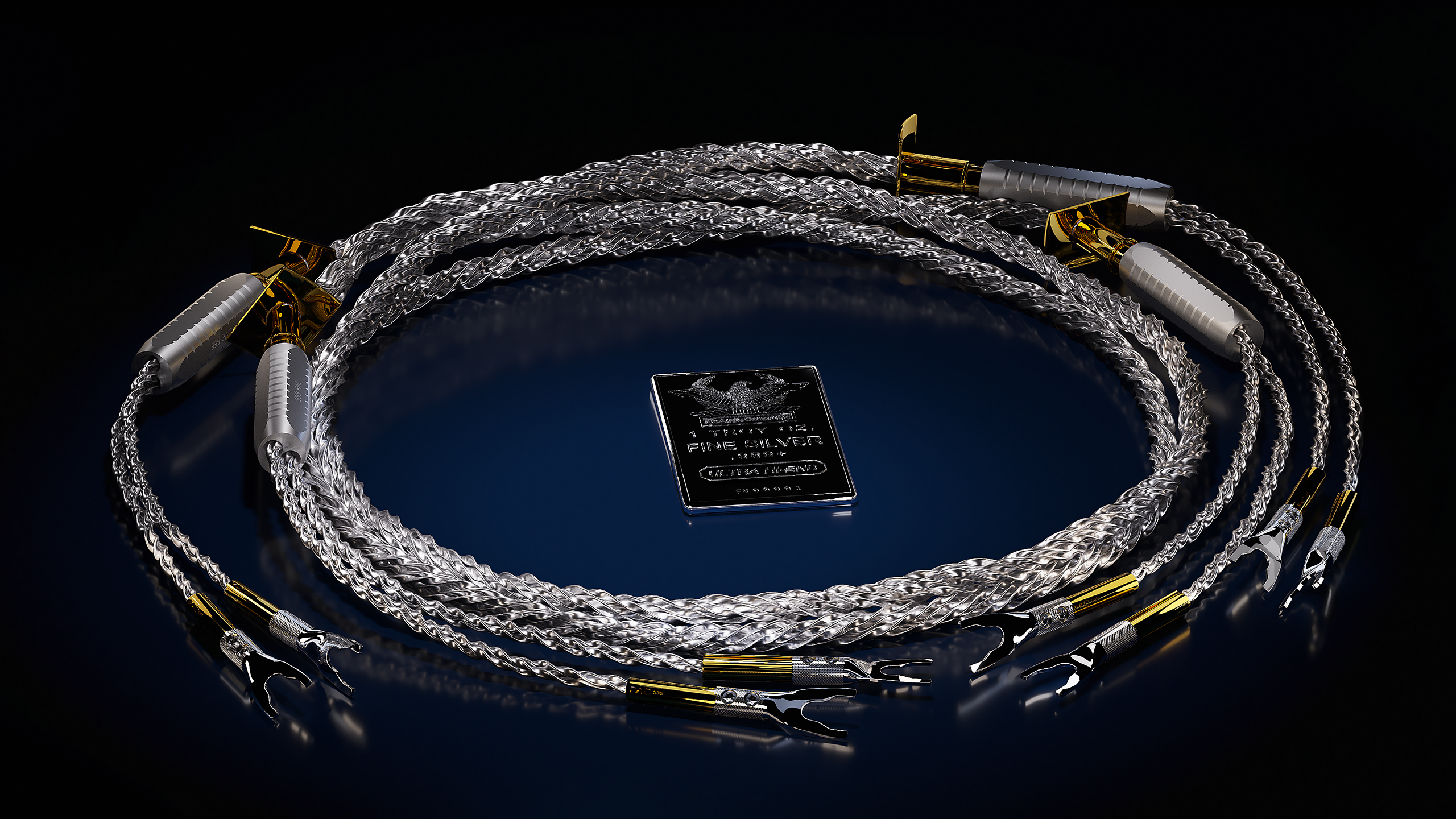 Акустический кабель MK-III из серебра и золота пробы 999+